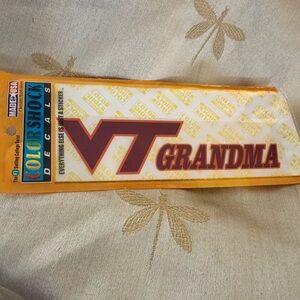 NCAA VT Virginia Tech Hokies Grandma Car Decal / Bumper Sticker.